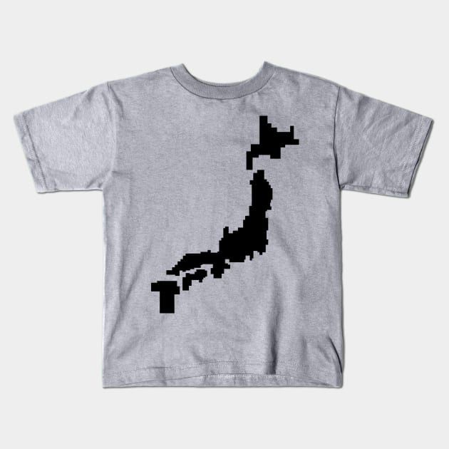Japan Pixel Kids T-Shirt by ArtbyCorey